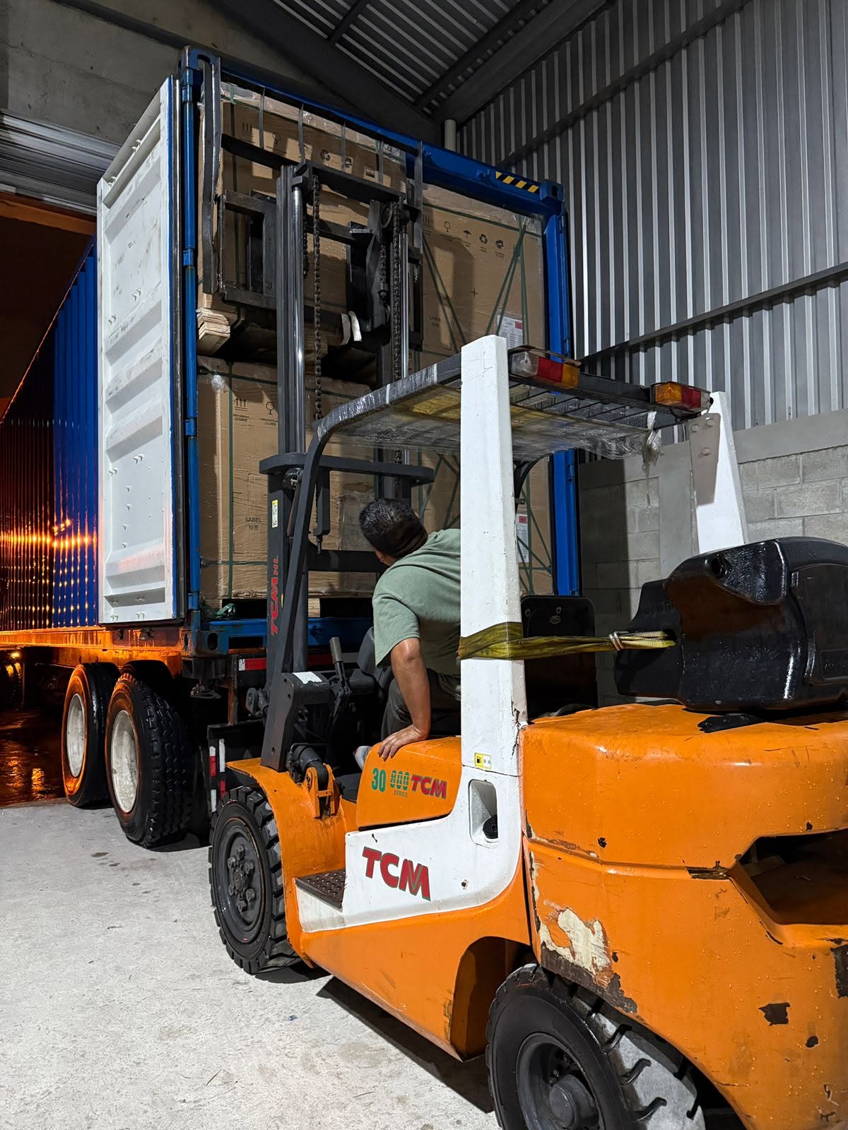 Recepción de importación directa en bodega